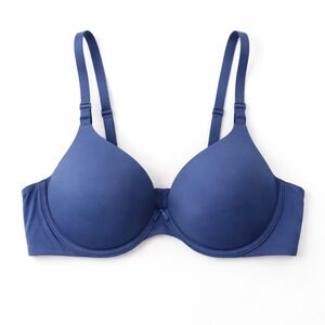 Auden Underwire Padded Bra Size 38B Blue Adjustable Clasp Back NWOT